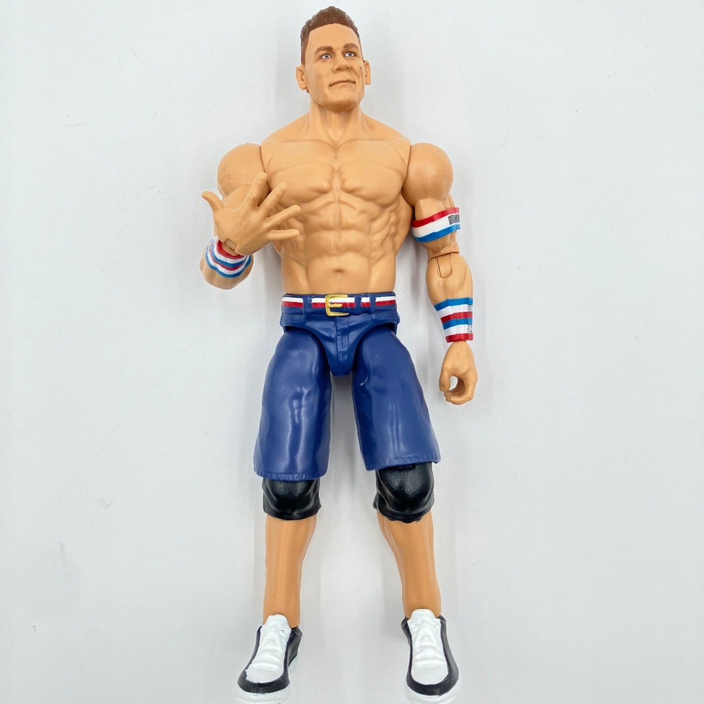 WWE John Cena Action Figure Blue Shorts Never Give Up 2017 HTW08 Patriotic Toy